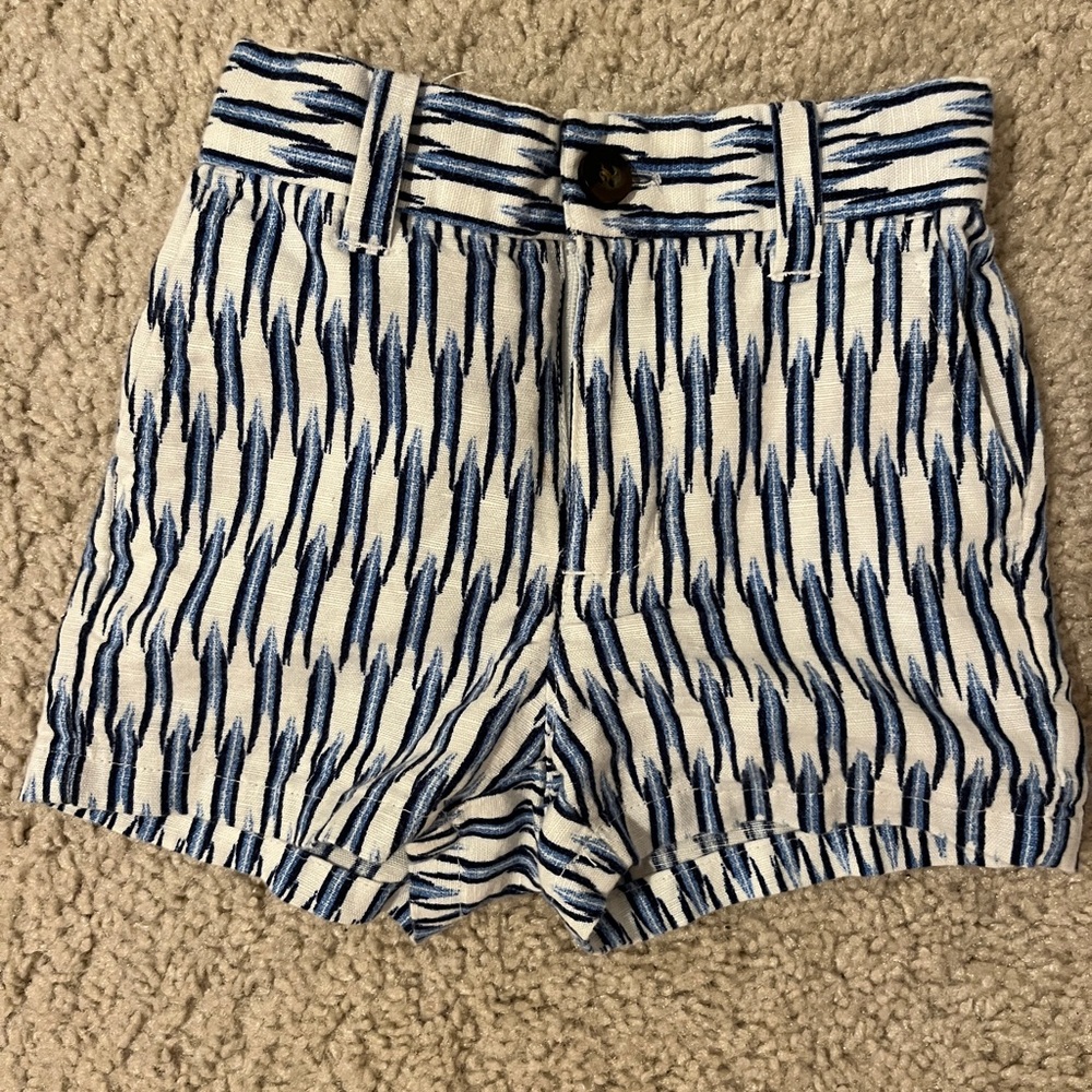Janie & Jack size 6-12 months blue printed boys dress shorts